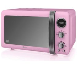 SWAN Retro SM22030PN Solo Microwave - Pink